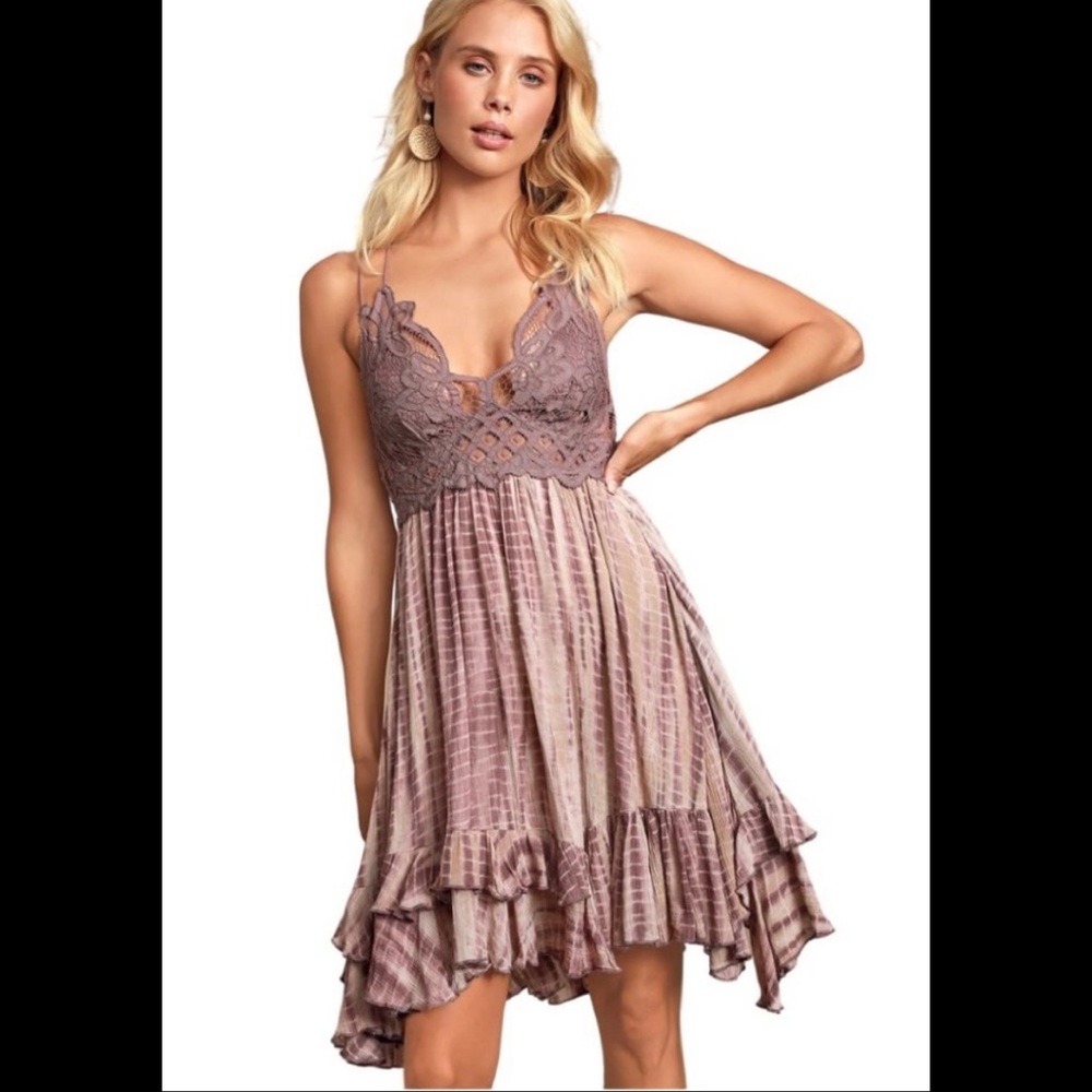 Free People Adella Slip Mini Dress